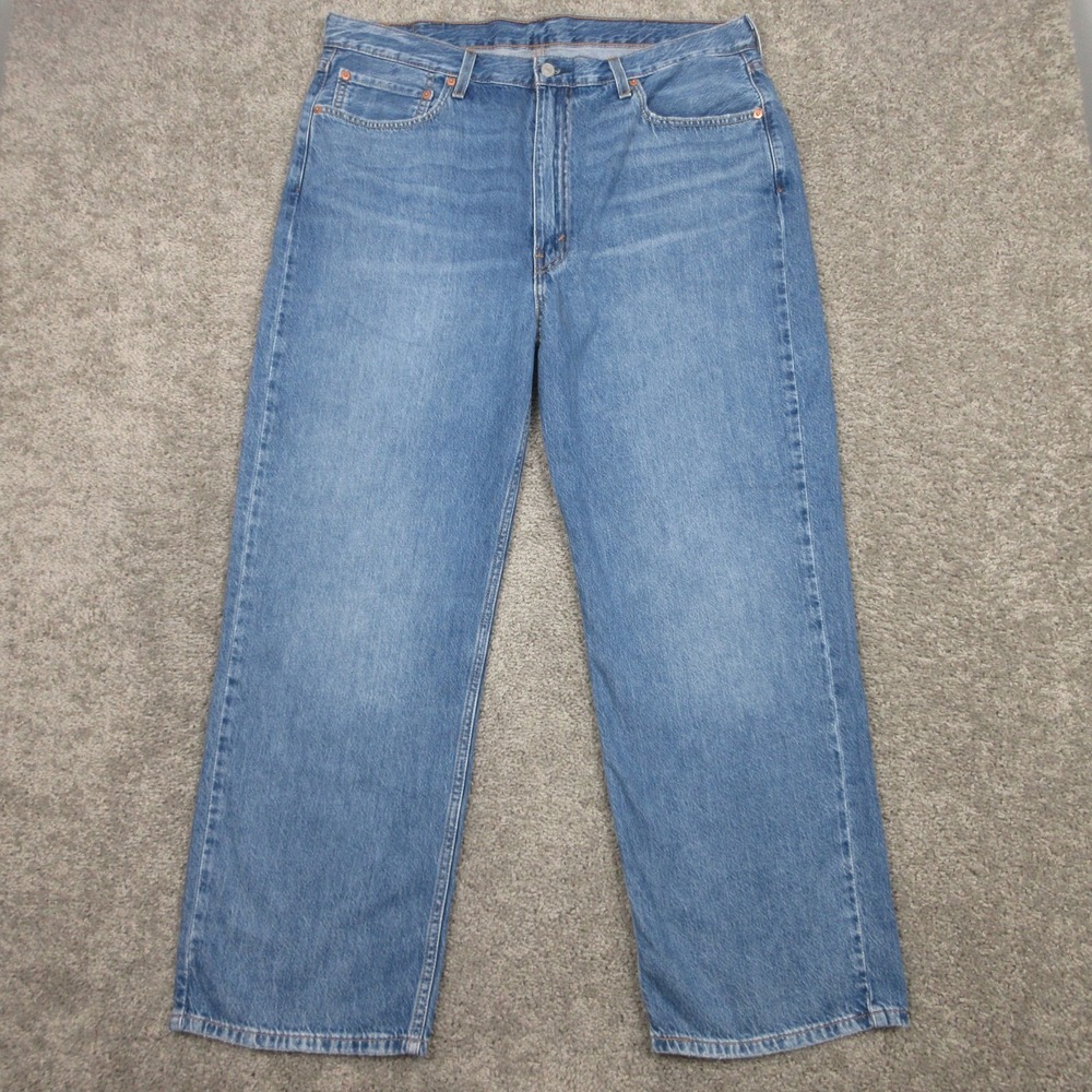 Levis Jeans‎ Mens 38x30 Blue 565 Loose Straight Faded Whisker Baggy Denim Pants